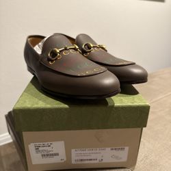 Authentic Men's Gucci Brown Loafers US 8 G 7
