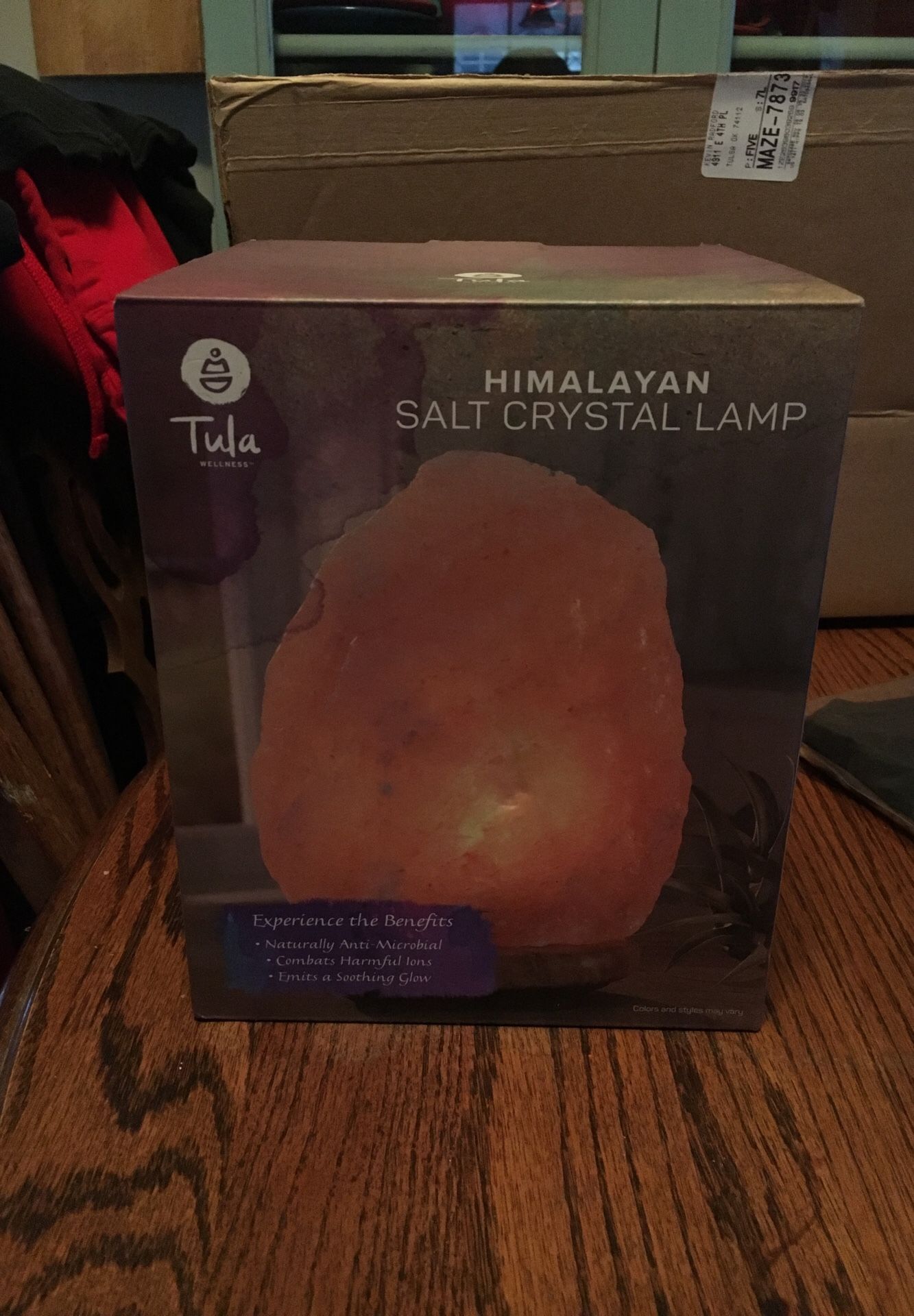 Brand new Tula Salt Crystal Lamp