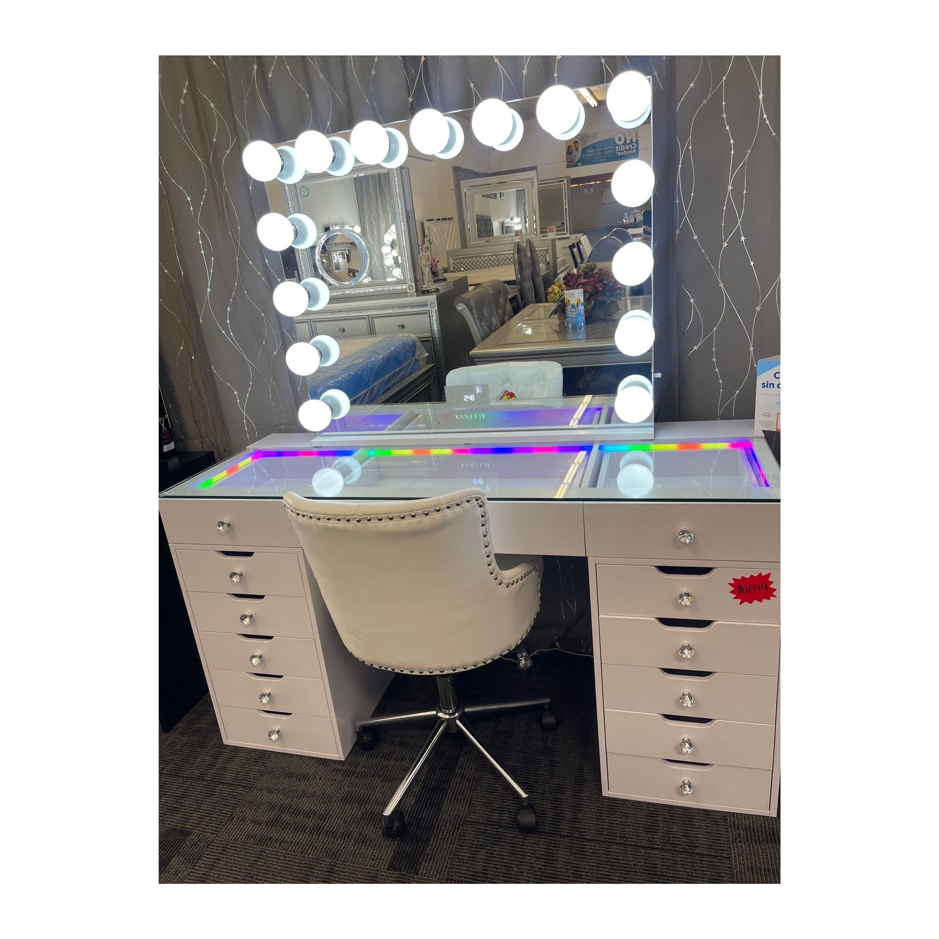 Vanity W/bluetooth Speaker & Led Lights