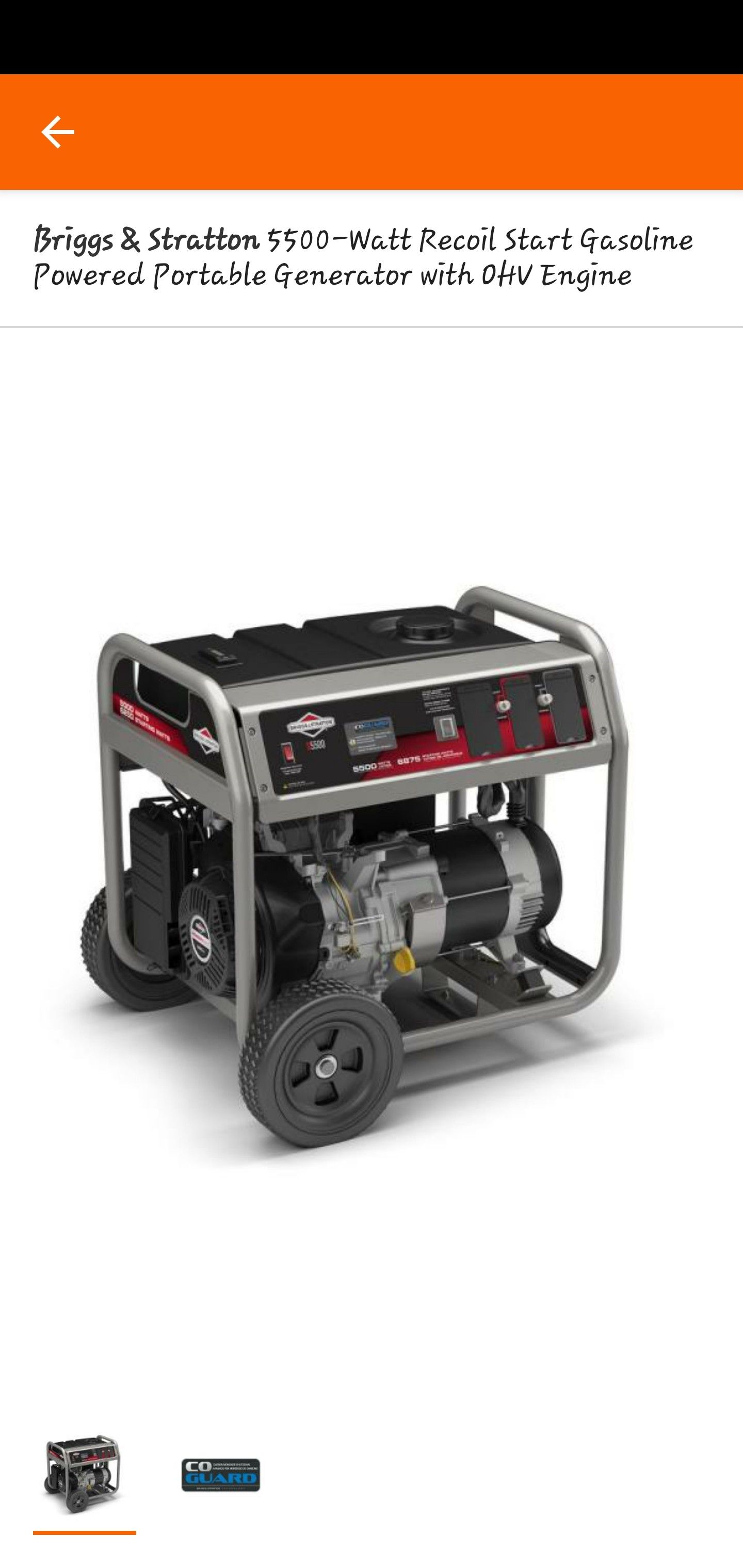 Briggs & Stratton Gas Generator