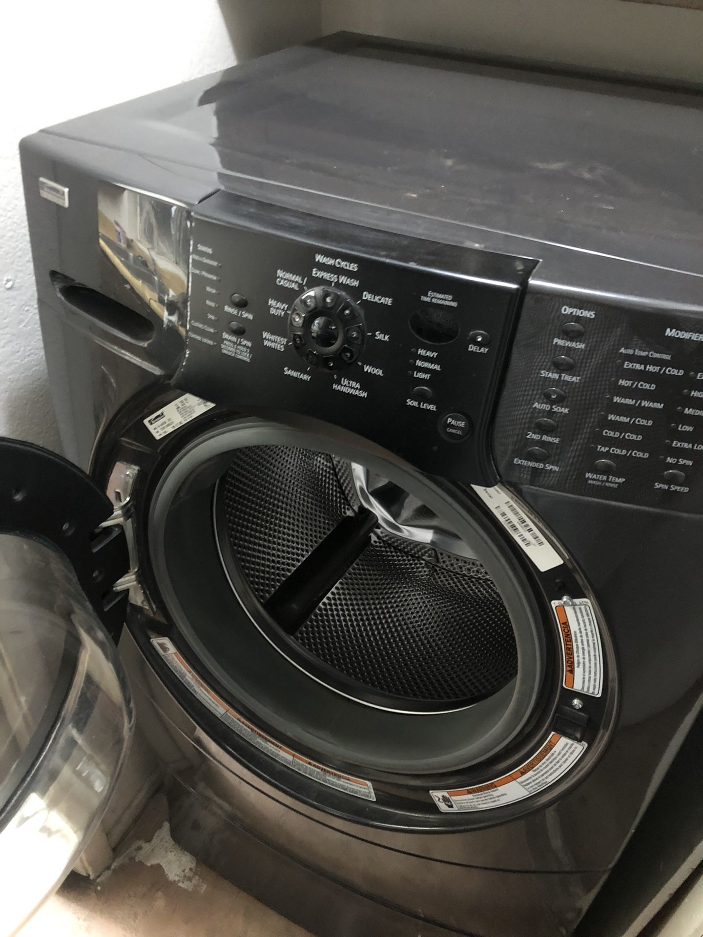 A Pair Of Kenmore Elite Washer and Dryer