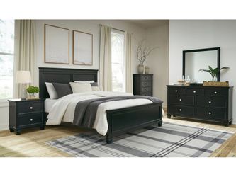 Lanolee Black California King Panel 5-Piece Bedroom Set (Online Special Price)