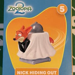 McDonald's Disney Zootopia 2 #5 Nick Hiding Out  Happy Meal Toy