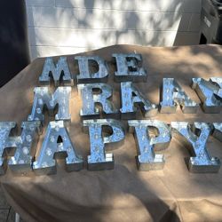 Light Up Metal Letters