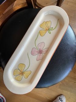 Serving platter made in Portugal 17 x 6 inches