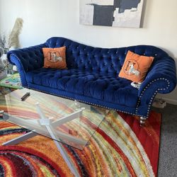 Love Seat Sofa Blue Diamond
