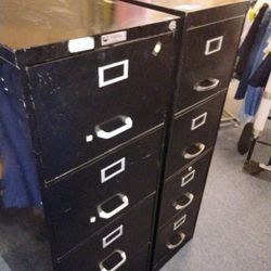 2 black File Cabinet 