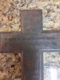 Serenity Prayer Cross Wall Decor