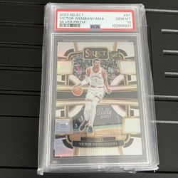 2023 PANINI SELECT SILVER PRIZM #87 VICTOR WEMBANYAMA PSA 10