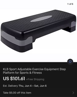 KLB Sport Adjustable Exercise Equipment Step Platform for Sports & Fitness