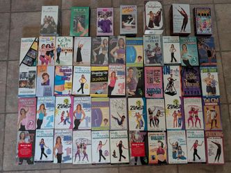 Massive 51-title (a few with multiple tapes) Vintage & Retro Fitness VHS Lot