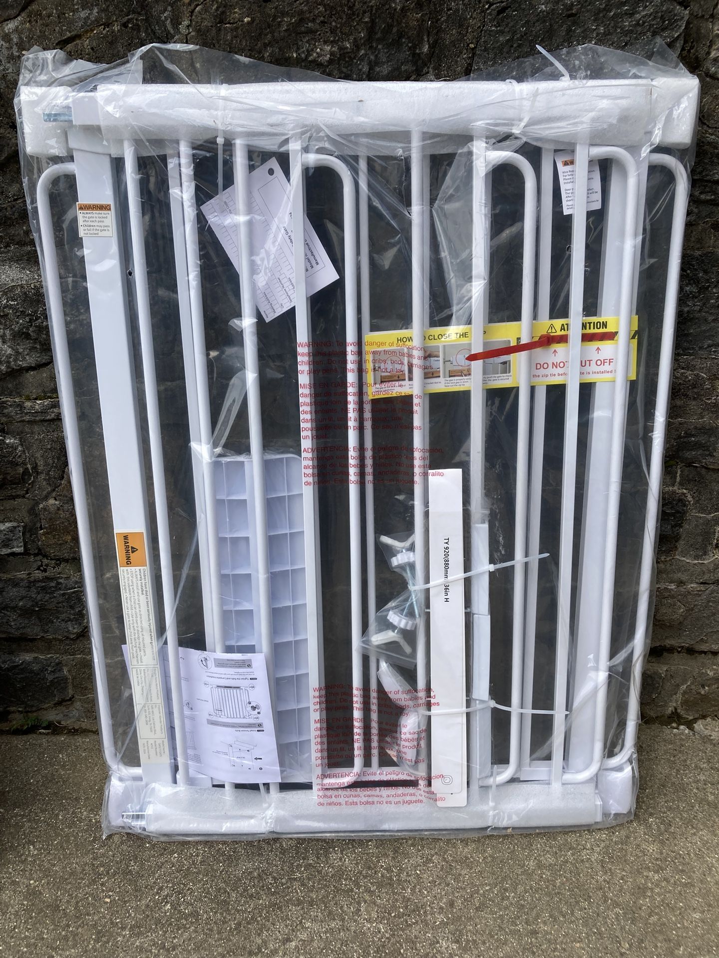 Extra Tall Baby Gate for Stairs, 29.7-57" Extra Wide Dog Gate