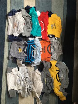 18 newborn Onesie outfits including pants