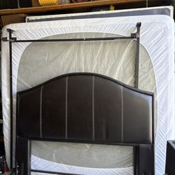 King Box Spring, Mattress, And Headboard 