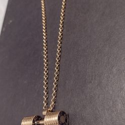 20" Gold or Silver Plated DUMBBELL Weight Necklace 