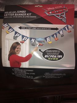 Cars 3 birthday banner kit