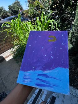 Solo estoy poniendo este cuadro que pintó mi niña por que ella lo quiere vender dise 🫪🥹