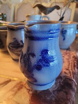 FRENCH SALT-GLAZED STONEWARE PITCHER