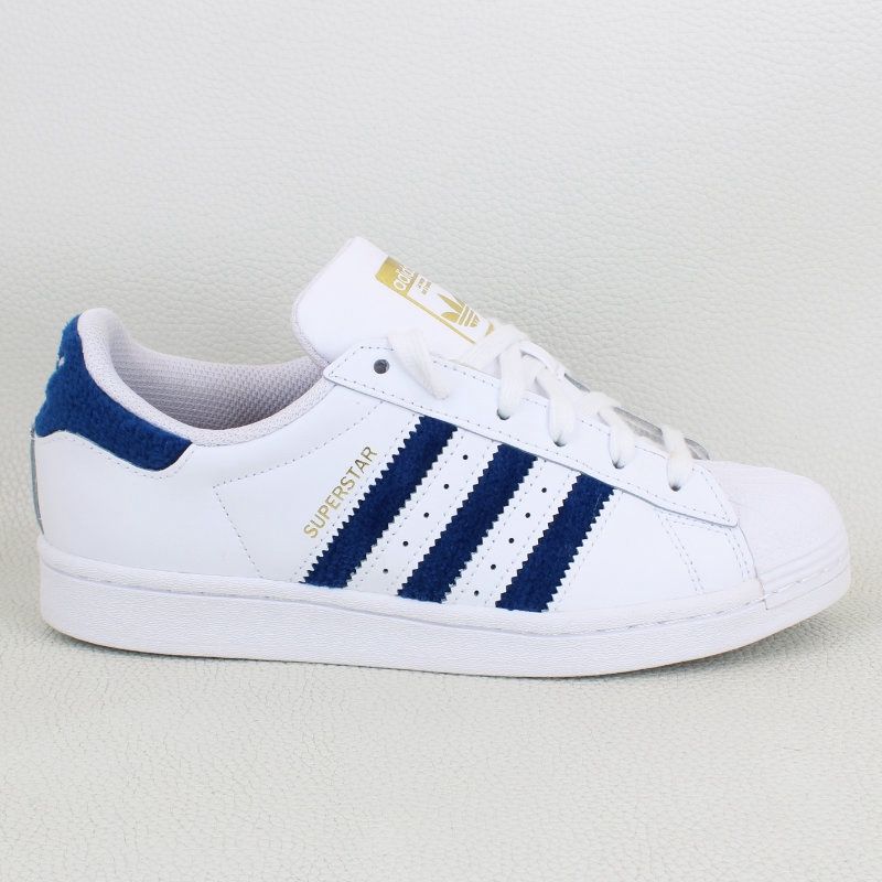 Adidas Superstar Chenille Stripes Cloud White Blue Size 5.5