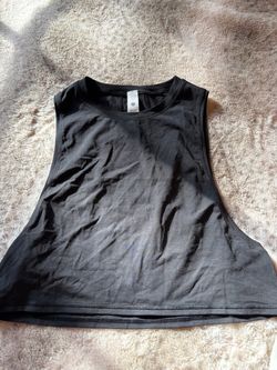 Black muscle love crop tank cotton