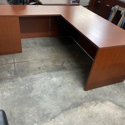 Single Cabinet L Shaped Desk 