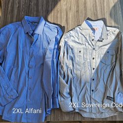2XL Long And Short Sleeve Men's Button Down Shirts, Michael Strahan