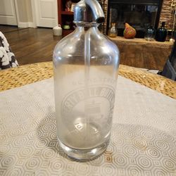 VINTAGE ANTIQUE CLEAR Liberty Bell Bottling Co PATERSON NJ Seltzer Bottle GERMAN
