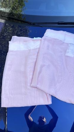 IKEA Pink Sheer Curtain Panels Set