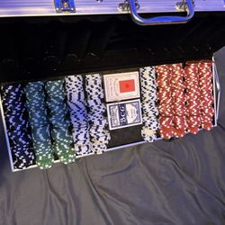 Poker Case With Chips And Cards