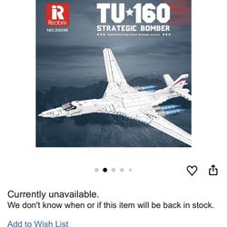 Lego Like Reobrix 33036 TU-160 Building Block Sets for Teen Boys Girls Adult, Aircraft Space Toys Cool Collectible Building Block Set and Display Airc