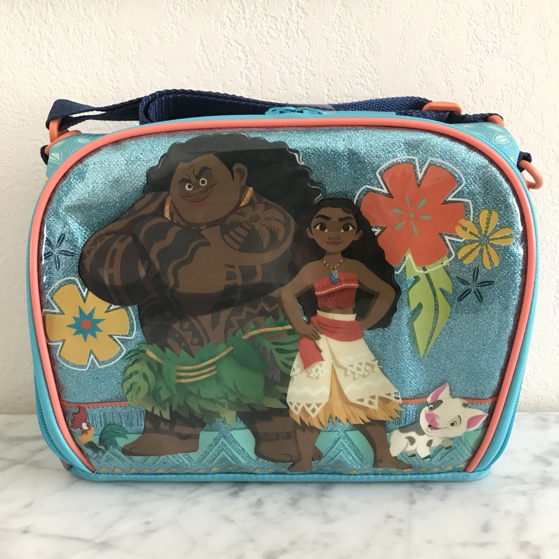 Disney Store Moana Pua Hei Hei Maui 9" x 7.5” Insulated Lunch Box Bag for Kids BNWT
