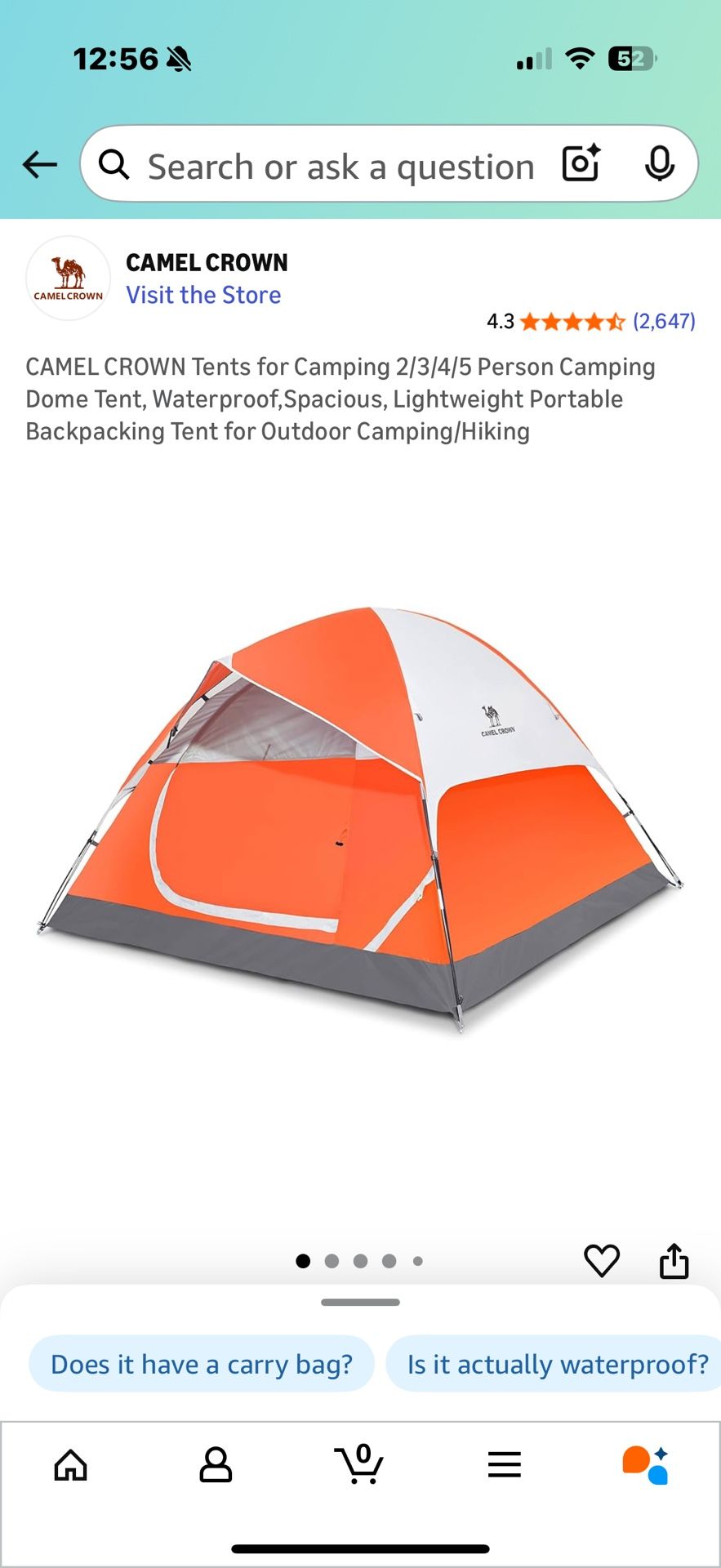 4 Person Tent Camel Crown