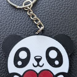 3D printed panda keychain