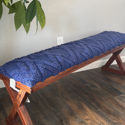 Handcrafted wooden bench