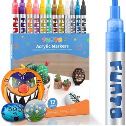 Acrylic Markers Pen 12 color NEW