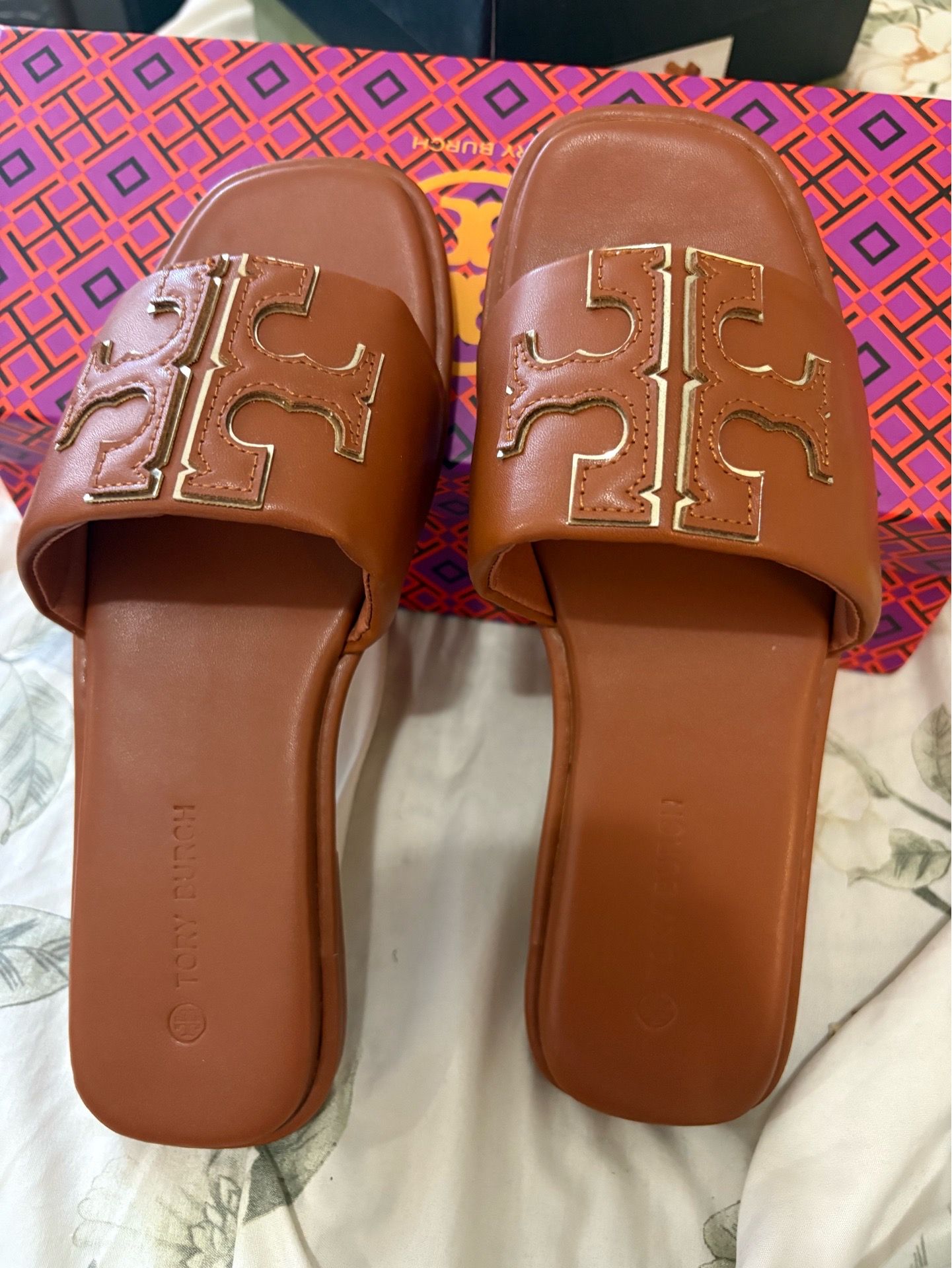 Tory burch sandal, brown, size 39