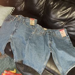 2 Levi  Shorts  One Size 32 Other 33