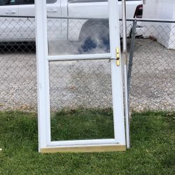 Strom Door Glas With Frem Wery Good 100$. 36”x80” 