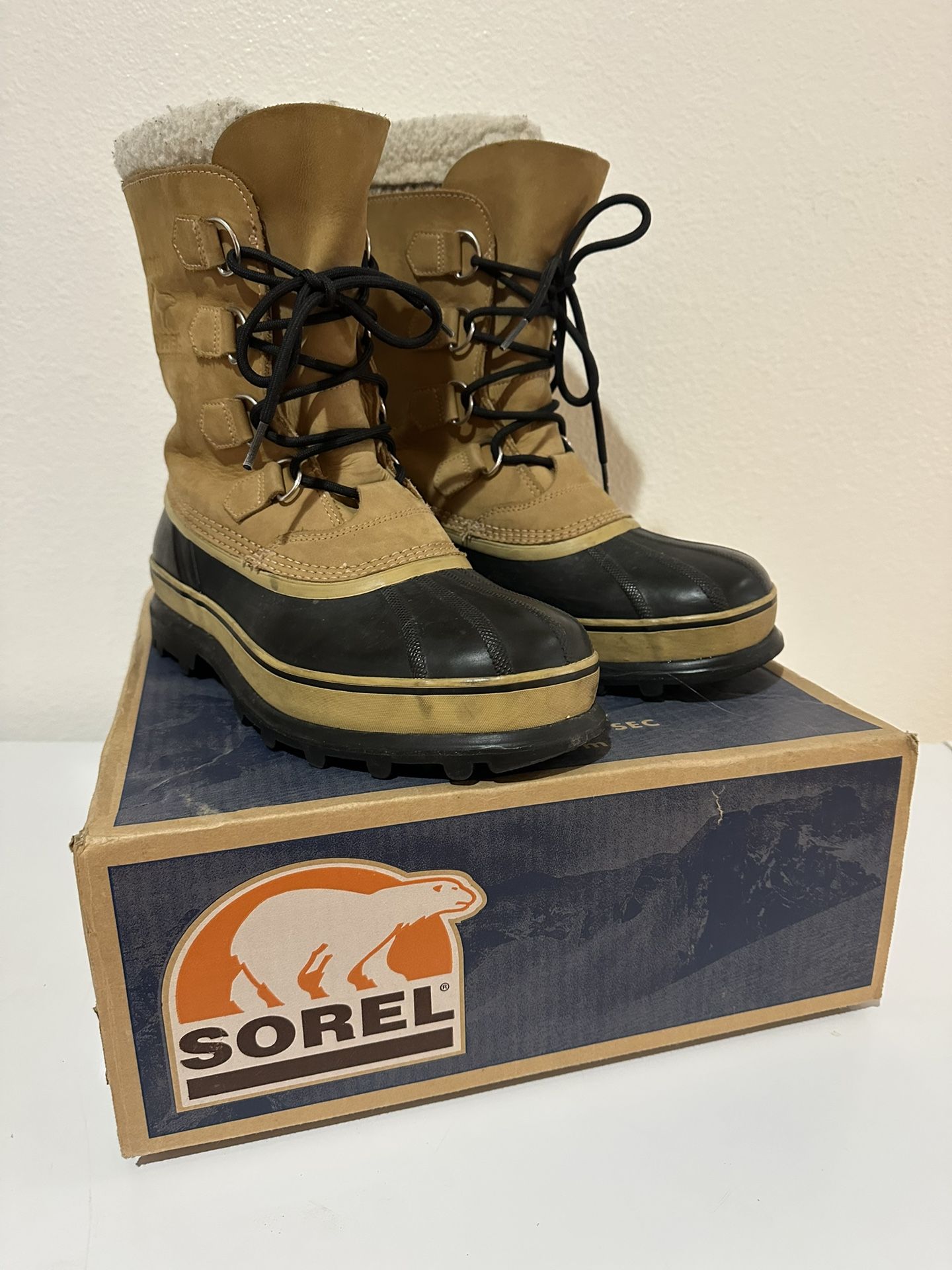 Sorel Caribou II Men’s Waterproof Snow Boots Size 10 Excellent Condition