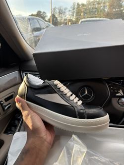 Rick Owen’s Suede Trimmed Leather Sneakers