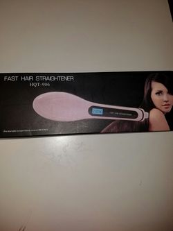 Hair straightener brush