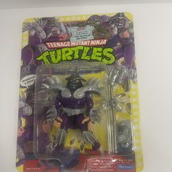 Vintage Carded Super Shredder 1991 Unpunched SEALED Playmates Ninja Turtles Exce