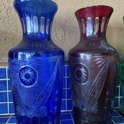 25 Inches Tall Glass Vases - Price For Each