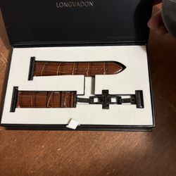 Longvadon Men's Classic Series Watch Band in brown