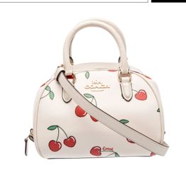 Coach Mini Satchel Cherry Print Handbag