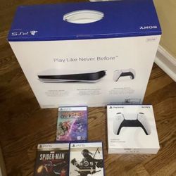 Brand New Console Disc Version Bundles With Games And Controllers With Headset 