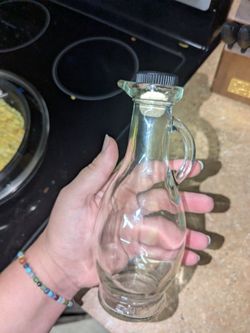 glass bottle w/ cork stopper