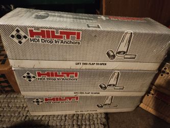 Hilti HDI  5/8" DROP IN ANCHORS
