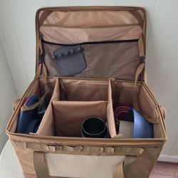 Portable Travel 45 L Tableware Camping Storage Tote With Extras