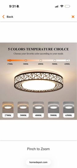 Round LED Flush Mount Ceiling Light